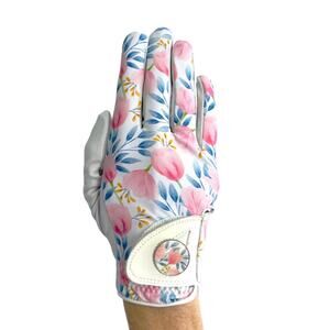 Cabretta Flowers - Right - Ladies Golf Glove